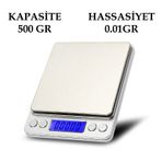 Dijital Hassas Elektronik Taşınabilir Cep Terazi 500gr 0.01gr