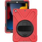 Dijital İndirim Ipad 7-8-9 10.2 (2019,2020,2021) Uyumlu Defender Standlı Zırhlı Silikon Tablet Kılıfı (Kırmızı)