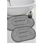 Dijital Kaymaz Yıkanabilir 8087 Gri Bath Modern Banyo Paspası Banyo Halısı Klozet Takımı