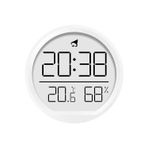 Dijital LCD Yuvarlak Duvar Masa Saati Mıknatıslı Buzdolabı Saati, Alarm + Sıcaklık & Nem Göstergeli