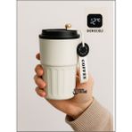 Dijital Led Göstergeli 316 L Palanmaz Çelik 400 Ml Termos Kupa Bardak Çift Yalıtımlı Kahve Fincan