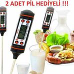 Dijital Mutfak Termometresi Dijital Termometre Süt Mama Barbekü Gıda Termometresi Pil Dahil