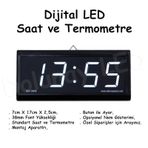 Dijital Saat Termometre 38Mm Beyaz