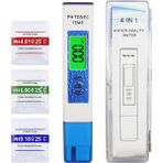 Dijital Su Test Cihazı Ph Test Kalemi 4'ü 1 Arada Yüksek Hassasiyet Probu Tds/temp Kalem Ev Ec Tek Nokta Kalibrasyonu Su Kalitesi Test Ölçer (Yurt Dışından)