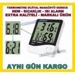 Dijital Termometre Htc-1 - Sicaklik Nem Olcer Saat