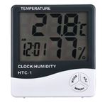 Dijital Termometre Sıcaklık Ve Nem Ölçer Masa Saati Alarm