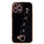 Dijitalindirim Ally iPhone 11 Pro Max 6.5 inç Kılıf Kalp Bileklik Tutuculu Lüx Silikon Askılı Kılıf