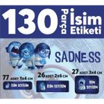 Dijitalist Baskı Okul Etiketi Kalem Defter Etiketi Ters Yüz Üzüntü Özel Isim Yazılabilen Etiket - 130 Adet