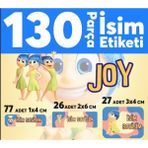 Dijitalist Baskı Okul Etiketi Kalem Defter Etiketi Terz Yüz Neşe Özel Isim Yazılabilen Etiket - 130 Adet