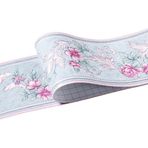 dijiusidy PVC Sınır Duvar Köşe Çubuğu Dayanıklı ve Zarif Ahşap Ebru Kendinden Yapışkanlı Süpürgelik Hattı Güvenli Retro Moda, Mavi Bahçe
