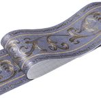 dijiusidy PVC Sınır Duvar Köşe Sopa Dayanıklı ve Zarif Ahşap Ebru Kendinden Yapışkanlı Süpürgelik Hattı Güvenli Retro Moda, Mavi Asma Çiçek