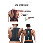 Dik Duruş Korsesi Medikal Korse Dik Tutan Korse Dik Duruş Yeleği Balenli Manyetik Omuz Sırt Korsesi