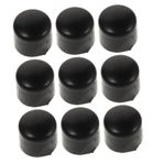 DIKACA 10 Adet Futbol Makinesi Kapağı Langırt Masası Makine Aksesuarları Langırt Kapakları Langırt Direği Kapakları Masa Çubuğu Son Langırt Çubuğu Uç Kapaklar Black Plastik