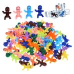 DIKACA 100 Pcs Küçük Bebek oyuncaklar balon kutuları biraz mini figürler heykelcik miniler buzdolabi buzdolap pasta süsü çocuk oyuncak dekorasyon bebek figürleri mini bebekler plastik