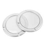 DIKACA 2 Adet Akustik Dekoratif Yüzük Hoparlörü Kapak Ağı Hoparlör Gözenekli ızgara Hoparlör Ağ Kapağı Subwoofer ızgara Koruyucusu Subwoofer Kapağı Gümüş Plastik Halka + Demir Ağı