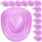 DIKACA 20 Adet mini kovboy şapkası Mini şapka Parti şapkası Küçük şapka bebek evi bebek mini resmi şapkalar oyuncak Parti dekorasyonları alışveriş merkezi şapkası plastik Mor,Purple