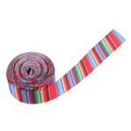 DIKACA Parti Malzemeleri Çizgili Serape Kurdele Gökkuşağı Sarma El Sanatları Dekorasyonlar Saç Fiyonkları Polyester Malzeme Projeleri