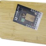 DİKDÖRTGEN AHŞAP BAMBU KESİM PANOSU - KESME TAHTASI GEYİK BOYNUZ FİGÜR SAPLI 22X36CM (2818)