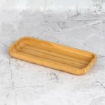Dikdörtgen Bambu Sunumluk | Doğal Ahşap Servis Tabağı | Kahvaltı, Meze ve Atıştırmalık Sunum Tabağı 18.8X10.3X2CM