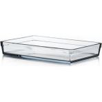 Dikdörtgen Borcam Tepsi 35,7X25,7CM 4350 Cc, Dayanıklı ve Şık Tasarım - Seçenek 1 - Ahşap Bej - Siyah