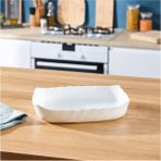 Dikdörtgen Fırın Kabı 29X23, Makarna, Börek, Kek, Servis Için Ideal - Seçenek 1 - Ahşap Bej - Siyah