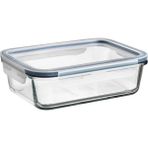 Dikdörtgen Kapaklı Saklama Kabı 1 Litre 21X15X7 cm Cam Ikea Plastik Sızdırmaz Kapaklı Şeffaf Saklama Kabı