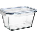 Dikdörtgen Kapaklı Saklama Kabı 1,8 Litre 21X15X12 cm Cam Ikea Plastik Sızdırmaz Kapaklı Şeffaf Saklama Kabı