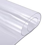 Dikdörtgen Masa Örtüsü Şeffaf Plastik Kolay Temizlenebilir PVC Su Geçirmez Yağa Dayanıklı Yemek Odası Masa Örtüsü (Renk: 1,5 mm, Boyut: 40 x 210 cm)