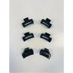 Dikdörtgen Model 6 Adet Küçük Boy (4 Cm) Mandal Toka Seti - Siyah