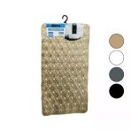 Dikdörtgen - Plastik Kabartma Çiçek Desen- Renkli 92Pcs Vantuz Kaydırmaz Banyo- Küvet Paspas 36X67cm (5433)