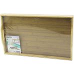 DİKDÖRTGEN=30X50CM Aç Kapa Ayaklı = 20CM Ahşap Bambu Sunum Tepsi