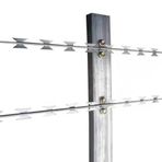 Dikenli Tel Çit, 10 adet Galvanizli Tıraş Makinesi Tel, Eskrim için Yüksek Güvenlikli Dikenli Tel, Çiftlik için Hava Koşullarına Dayanıklı Tıraş Bıçağı, Bahçe, Arka Bahçe Koruması (1m/3.28ft, Gümüş)