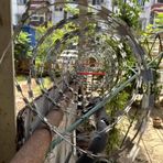 Dikenli Tel Çit, Galvanizli Tıraş Makinesi Tel Eskrim, Gümüş Çift Spiral Concertina Tel, Bahçe ve Çiftlik Güvenliği için Dikenli Tıraş Makinesi Şeridi - 30cm Dayanıklı Koruma