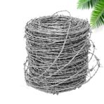 Dikenli Tel, Galvanizli Çelik Dikenli Tel, 1.6mm X 80m, Bahçe, Balkon, El Sanatları Projeleri ve Beyzbol Sopası için Anti-Kemirgen Eskrim, Dayanıklı Dış Mekan Koruması