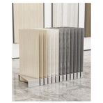 Dikey taş sunum rafı – Kuvars, cam plakalar, yer karoları ve tezgahlar için çok amaçlı tutucu (gümüş, 100 x 30 x 10 cm) – Sergi alanları ve perakende teşhir için ideal