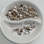 Dikiş için payetler, Toplu Gevşek Payetler, 3mm 4mm 5mm 6mm 10mm Bardak Yuvarlak Gümüş Tabanlı Gevşek Payet Dikiş El Sanatları Düğün Dekorasyonu Giysi Elbise Ayakkabı Şapka DIY için Uygun(Champagne,6m