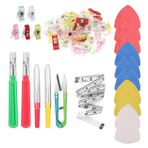 Dikiş Nakış Kumaş Kağıt Maşası Plastik Klips Mandal Çizgi Taşı Sökücü Set