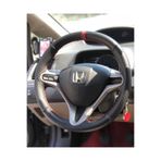 Dikişli Deri Direksiyon Kılıfı Nokta/damar Kırmızı Yüzük Kırmızı Dikiş Honda Civic NOKDDKYKDHON0001