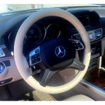 Dikişli Direksiyon Kılıfı Bej Deri Siyah Dikişli Mercedes E İçin
