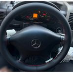 Dikişli Direksiyon Kılıfı İthal Siyah Deri Kırmızı Dikişli Mercedes Sprinter 2013 Oncesi Kırmızı