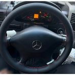 Dikişli Direksiyon Kılıfı Ithal Siyah Deri Kırmızı Dikişli Mercedes Sprinter 2013 Oncesi