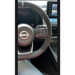 Dikişli Direksiyon Kılıfı Karbon/Nubuk Gri Yüzük/Dikiş Nissan Juke