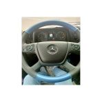 Dikişli Direksiyon Kılıfı Mavi/Siyah Deri Siyah Dikişli Mercedes Tır Kamyon İçin