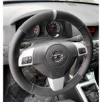 Dikişli Direksiyon Kılıfı Nubuk Deri Nokta Deri Gri Yüzük Gri Dikişli Opel Astra İçin