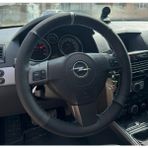 Dikişli Direksiyon Kılıfı Nubuk Noktalı Deri Gri Yüzük Gri Dikişli Opel Astra Için
