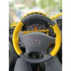 Dikişli Direksiyon Kılıfı Sarı Deri Siyah Deri Sarı Dikişli Mercedes Sprinter Tümsekli Direksiyon