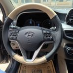Dikişli Direksiyon Kılıfı Siyah Deri Bej Deri Siyah Dikişli Hyundai Tucson İçin