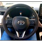 Dikişli Direksiyon Kılıfı Siyah Deri Gri Dikişli 2019 Sonrası Toyota Corolla İçin