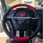 Dikişli Direksiyon Kılıfı Siyah Deri Kırmızı Deri Siyah Dikişli Iveco Stralis Tır Kamyon İçin