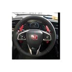 DİKİŞLİ DİREKSİYON KILIFI SİYAH DERİ NOKTALI DERİ KIRMIZI DİKİŞLİ HONDA CİVİC FC5 İÇİN DDNODKD1HCVC05001